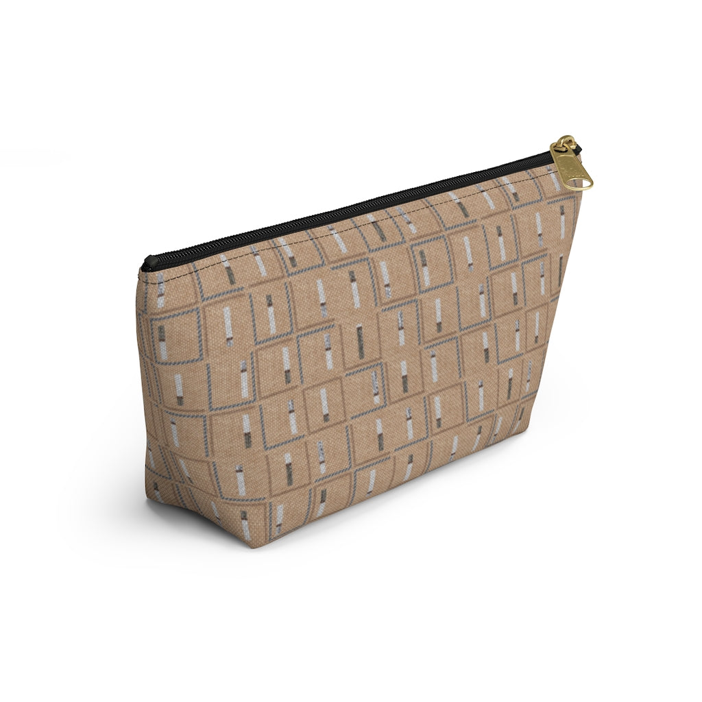 Pencil to Paper Accessory Pouch w T-bottom in Terracotta