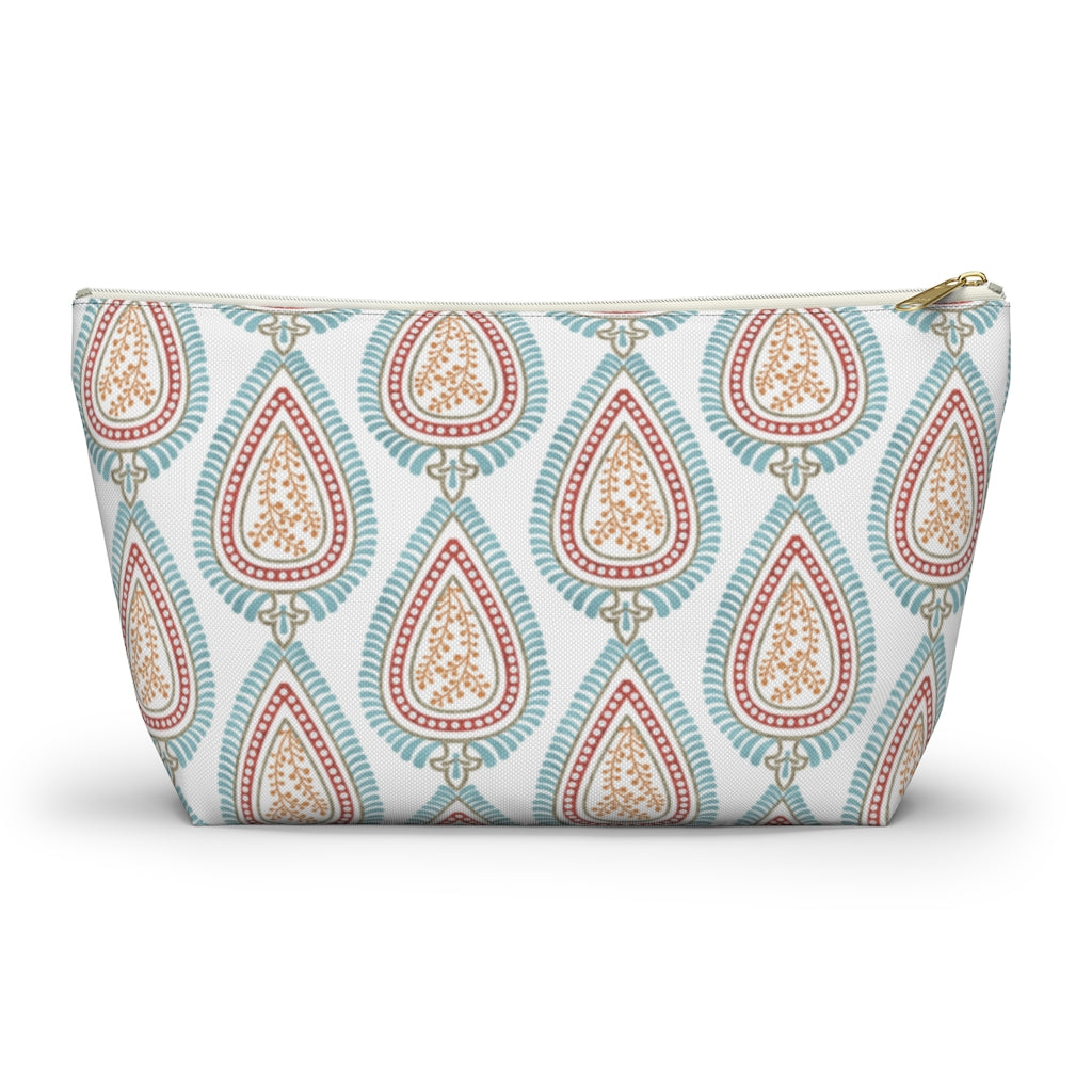 Teardrop Accessory Pouch w T-bottom in Aqua