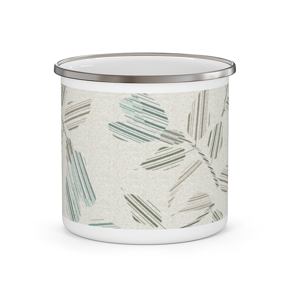 Riverbank Code Enamel Mug in Aqua