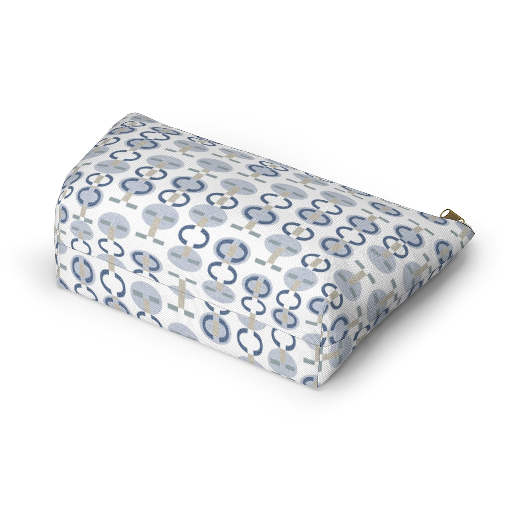 Telegraph Code Accessory Pouch w T-bottom in Blue