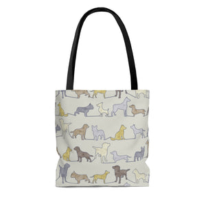 Dogs Tote Bag in Yellow