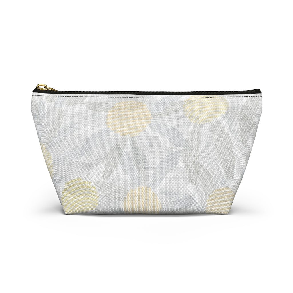 Daisy Chain Code Accessory Pouch w T-bottom in Gray