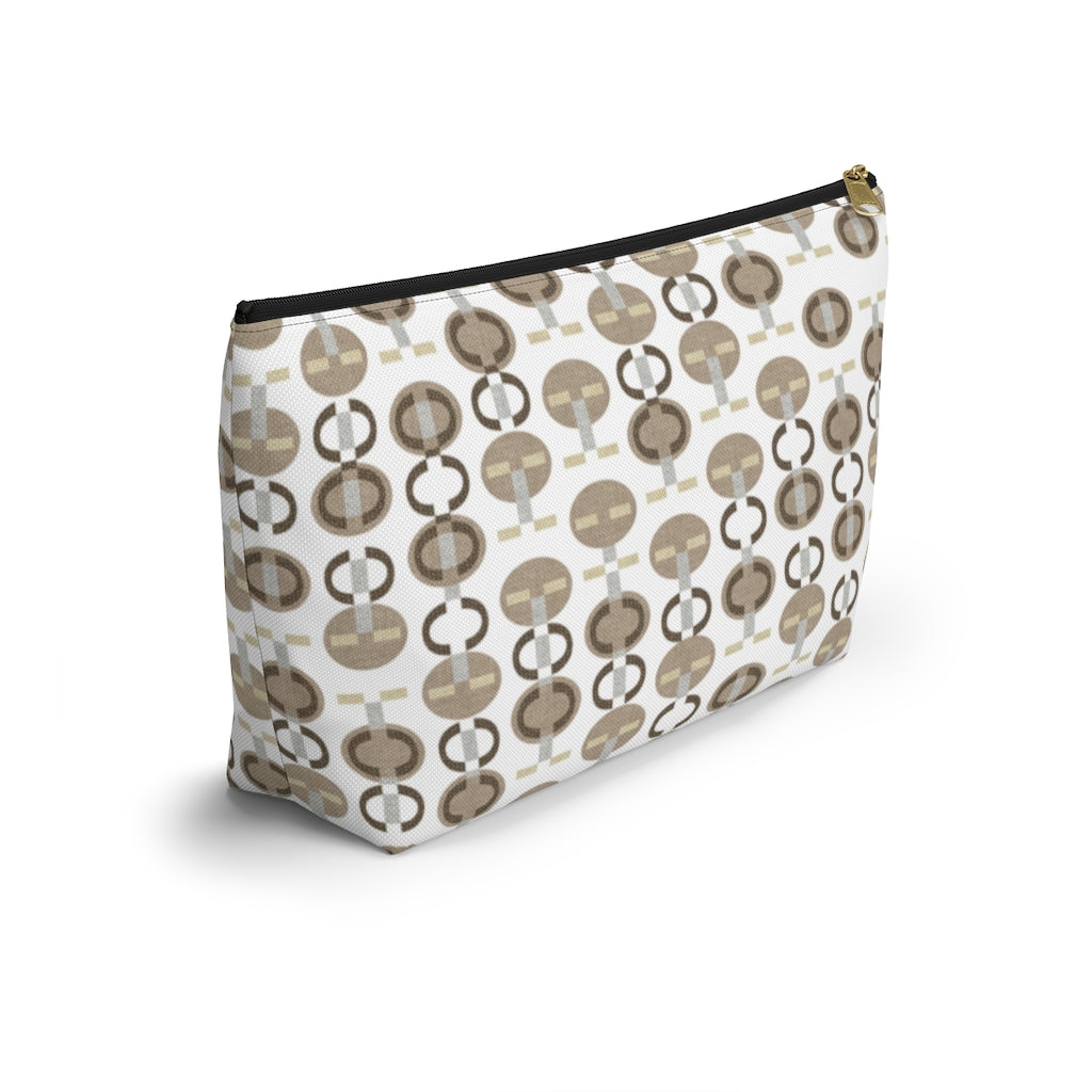 Telegraph Code Accessory Pouch w T-bottom in Brown