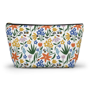 Field of Flowers Accessory Pouch w T-bottom