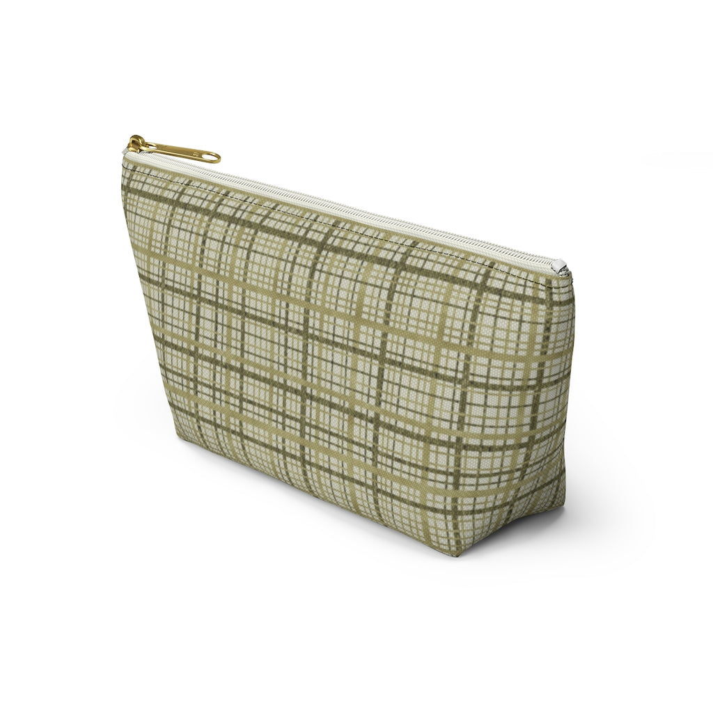 Rogers Tartan Accessory Pouch w T-bottom in Green