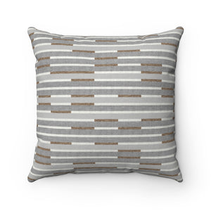 Kinetic Square Throw Pillow in Brown