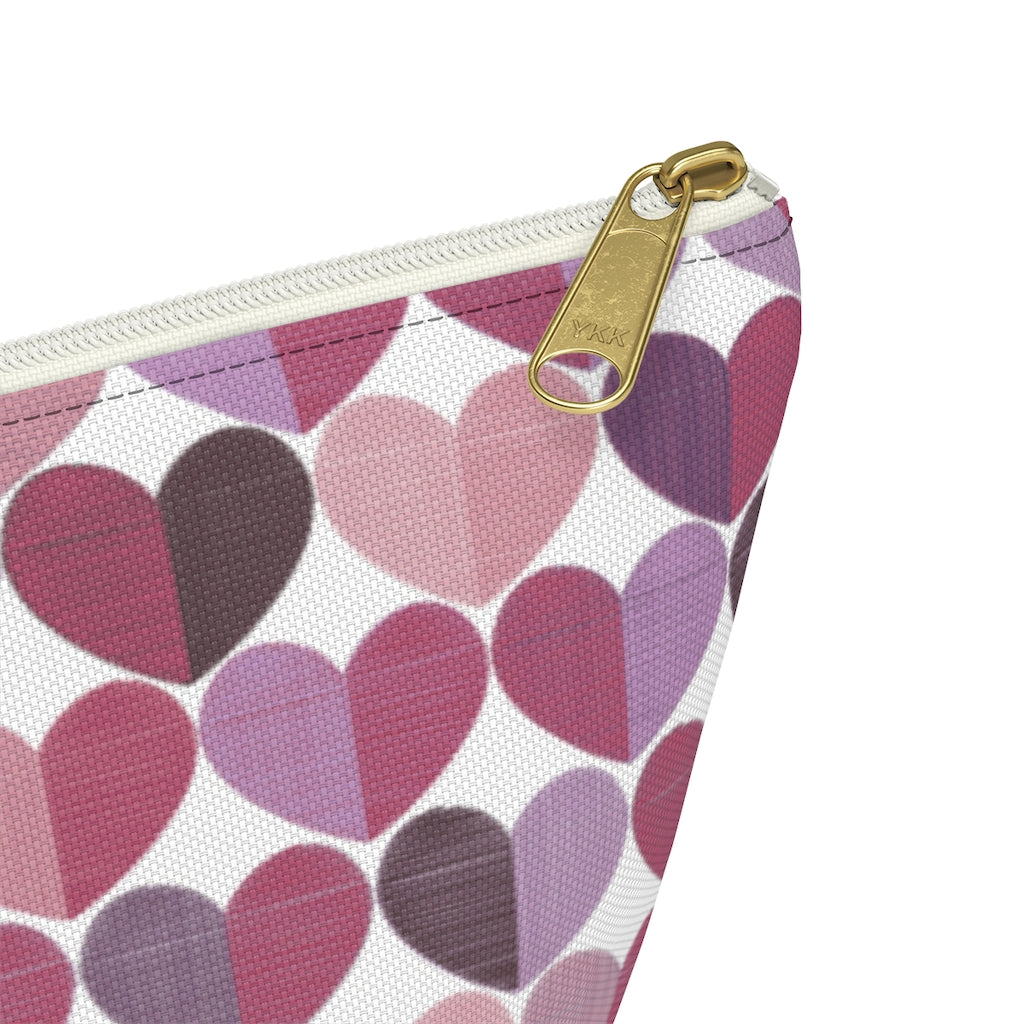 Love Accessory Pouch w T-bottom in Purple