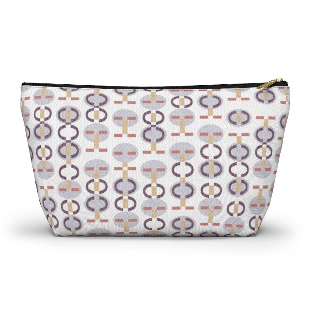 Telegraph Code Accessory Pouch w T-bottom in Purple