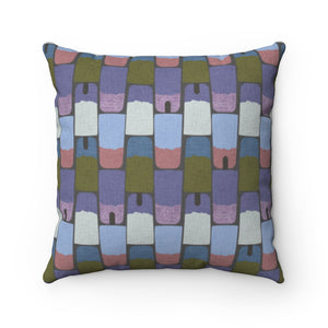 Popsicles Square Throw Pillow in Purple