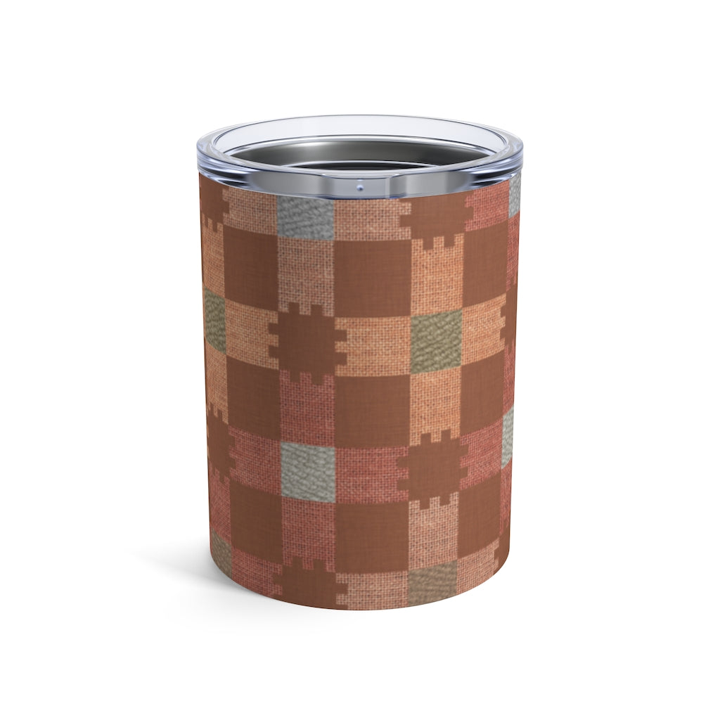 Plaid Check Tumbler in Orange