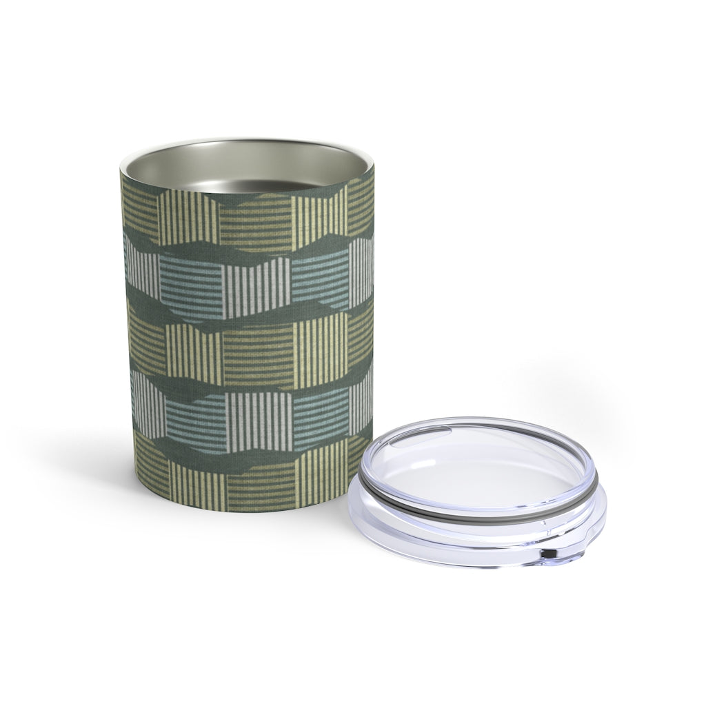 Check Stripe Tumbler in Green