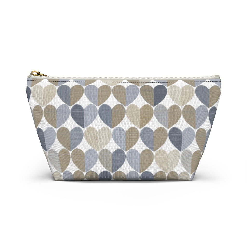 Love Accessory Pouch w T-bottom in Gray