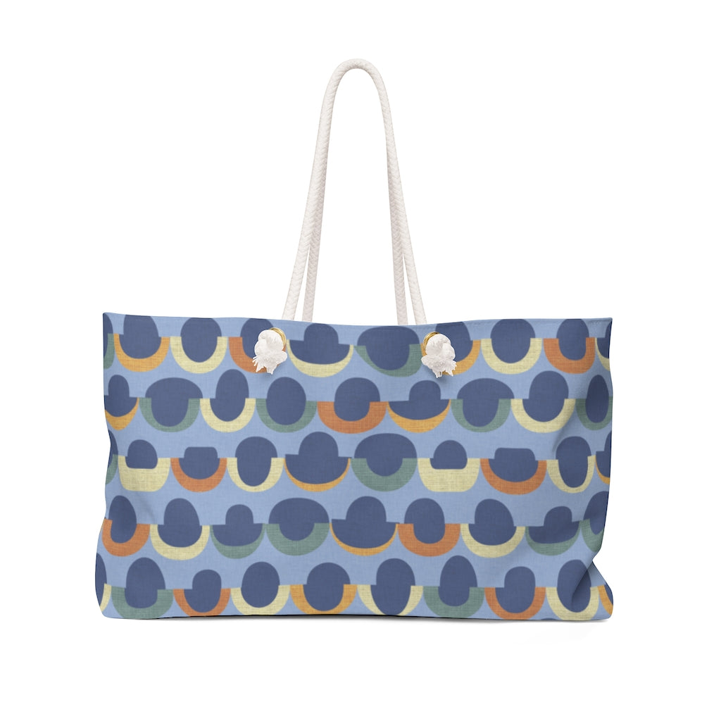 Half Moons Weekender Bag in Blue