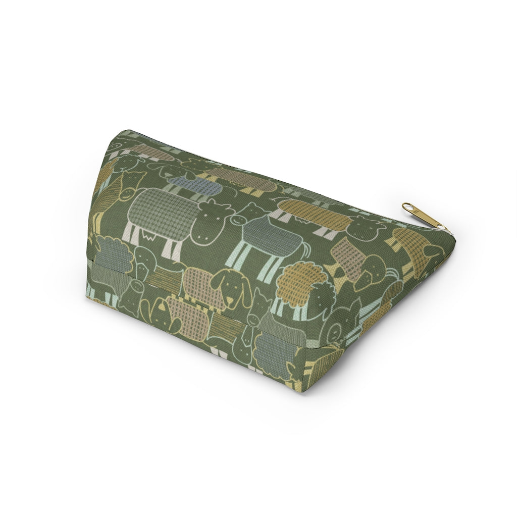 Animal Farm Accessory Pouch w T-bottom in Green