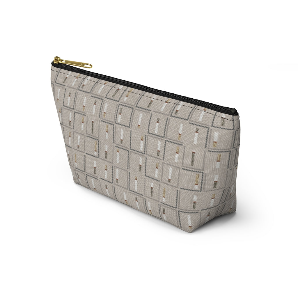 Pencil to Paper Accessory Pouch w T-bottom in Taupe