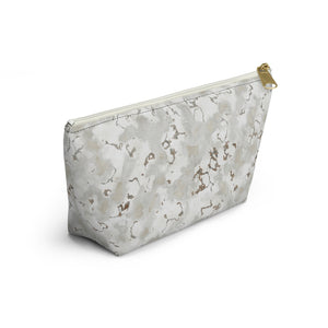 Carrara Marble Accessory Pouch w T-bottom in Brown