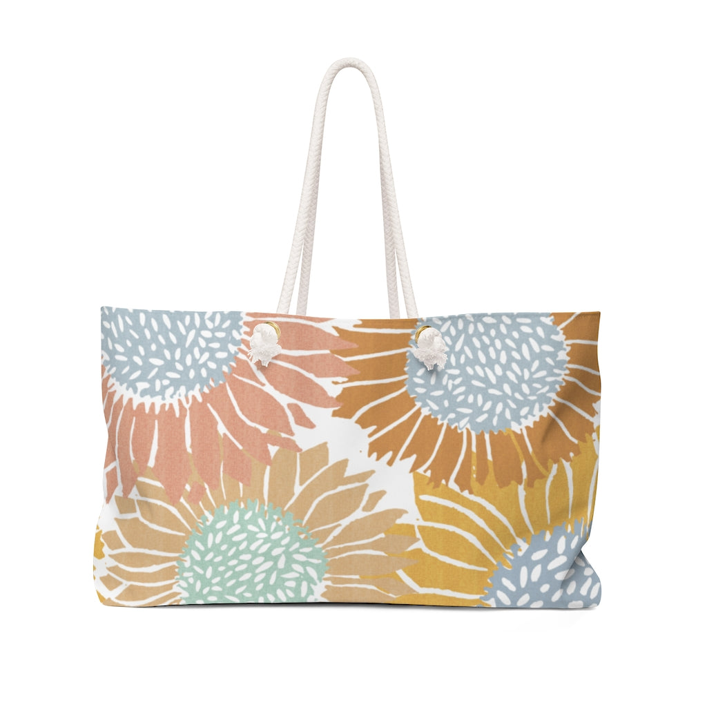 Sunflowers Weekender Bag in Orange