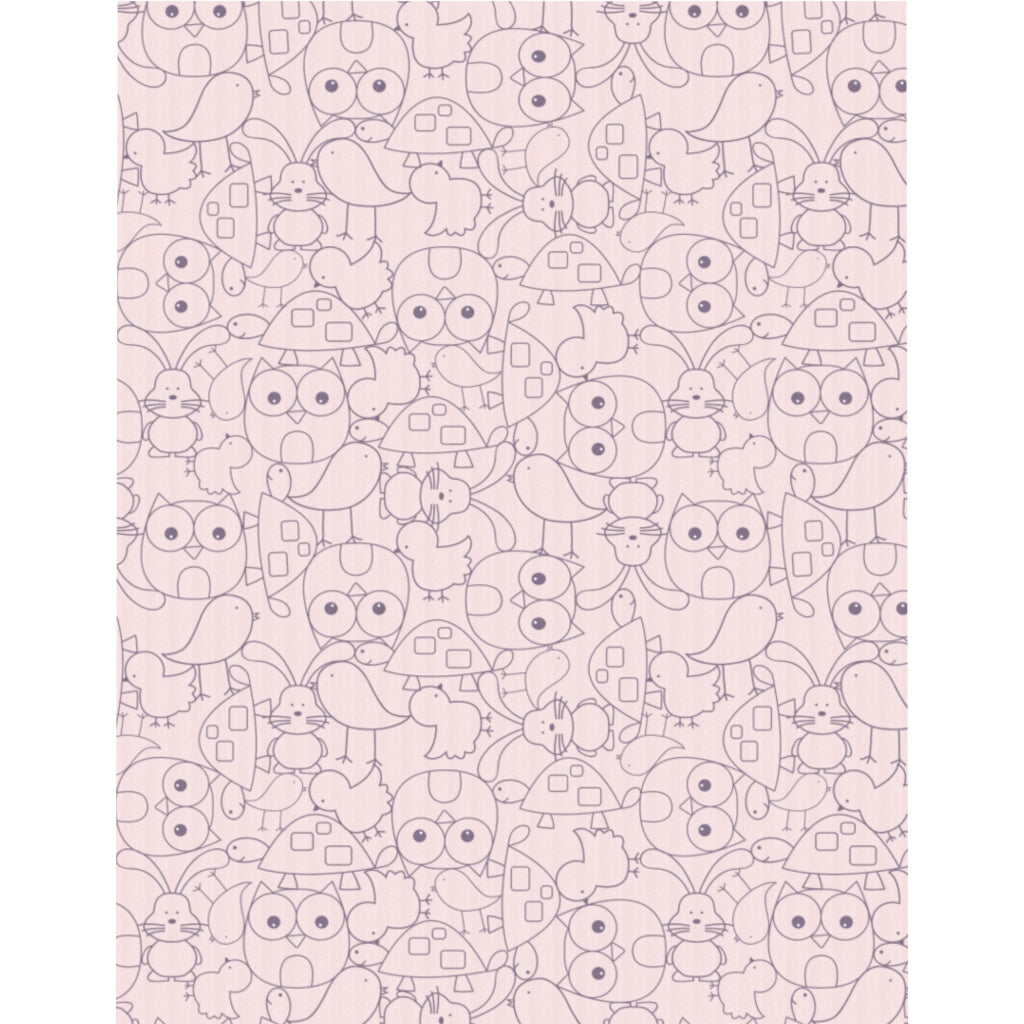 Cute Critters Microfiber Duvet Cover in Pink