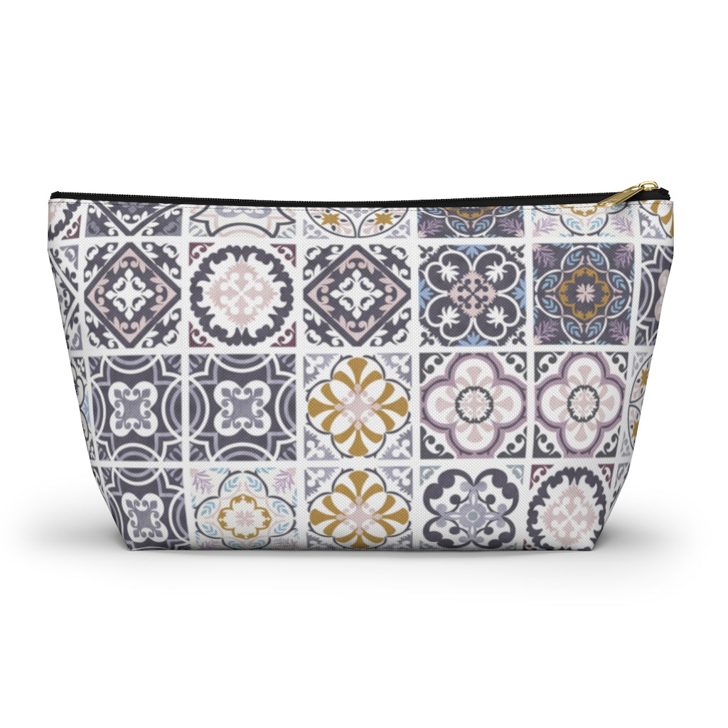 Seville Square Accessory Pouch w T-bottom in Purple
