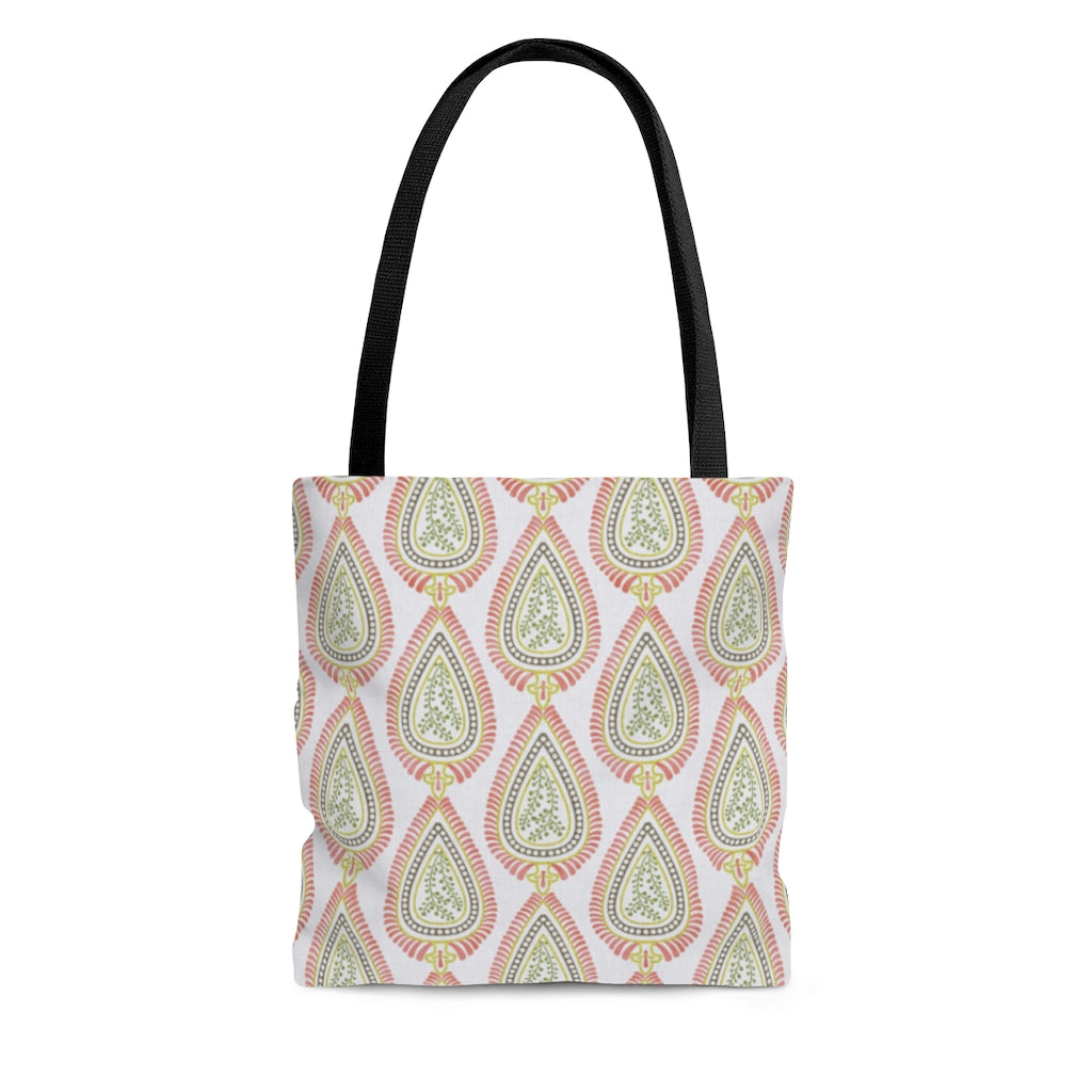 Teardrop Tote Bag in Coral