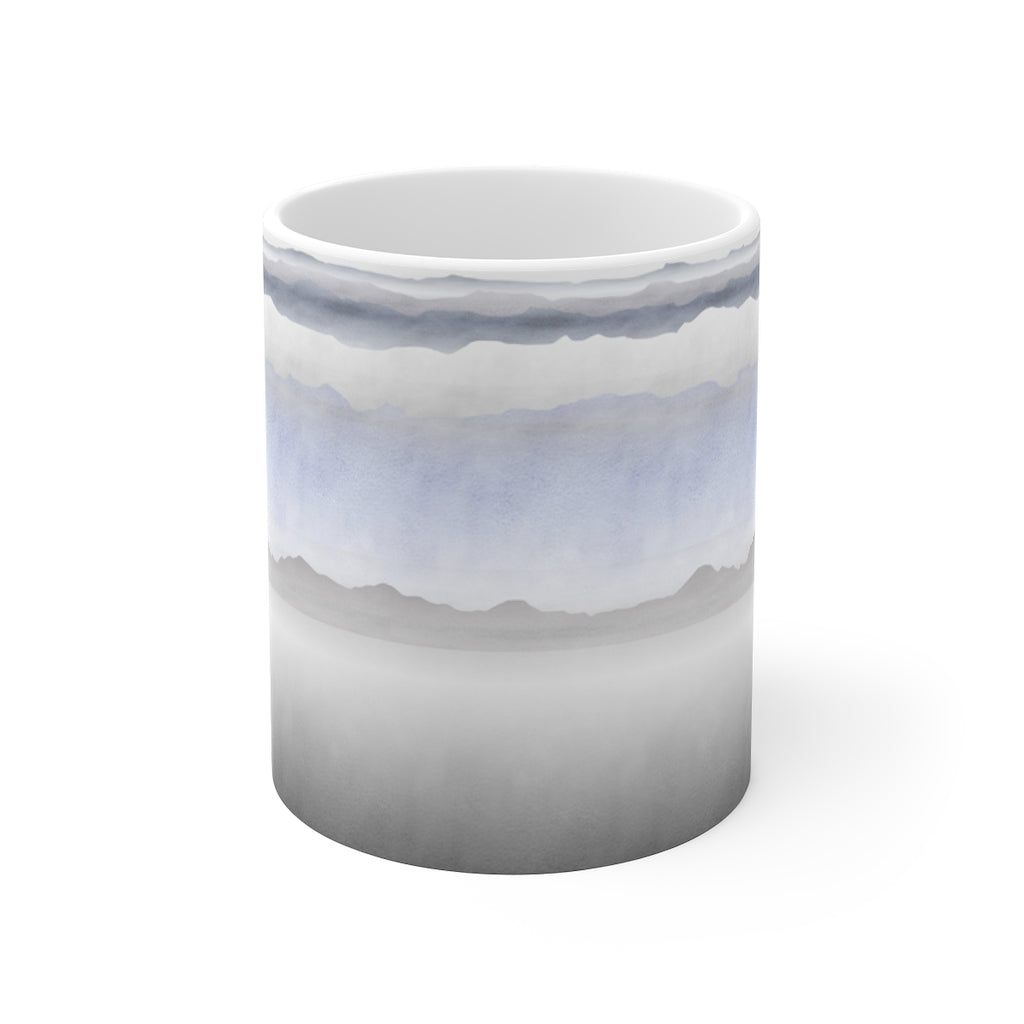 Watercolor Mountains Mug in Blue
