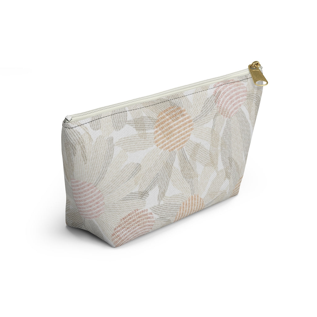Daisy Chain Code Accessory Pouch w T-bottom in Brown