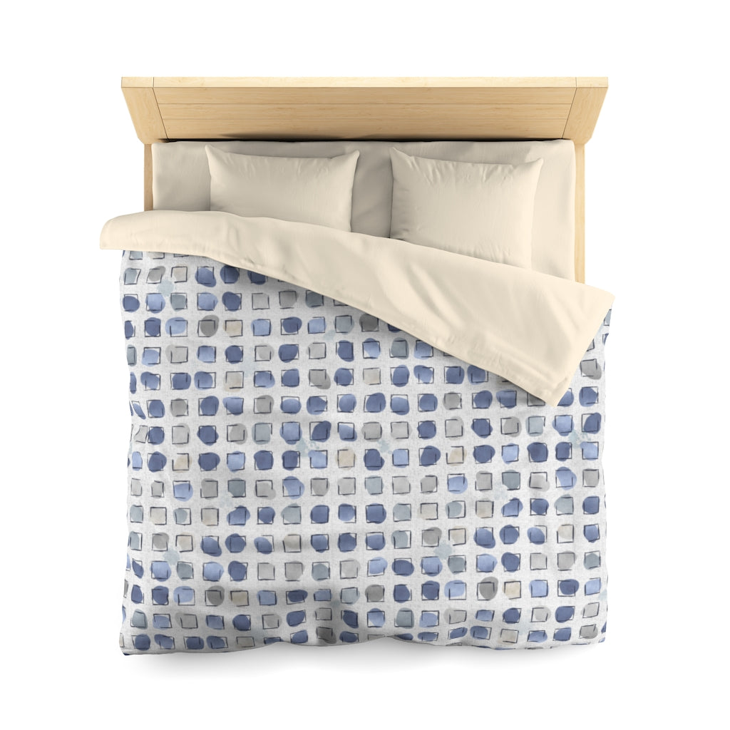 Make a Splash Microfiber Duvet Cover in Blue