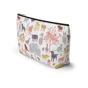 On the Farm Accessory Pouch w T-bottom in Pink