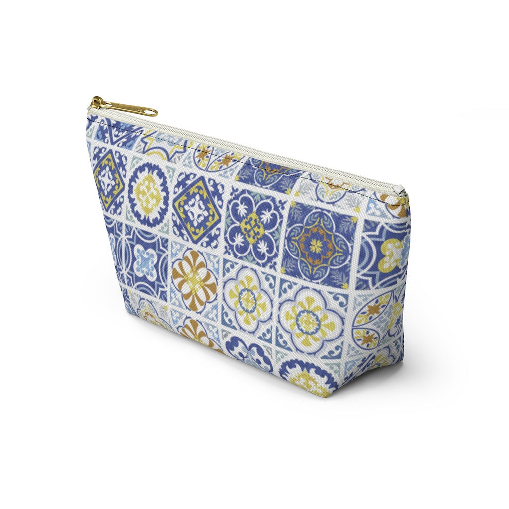 Seville Square Accessory Pouch w T-bottom in Blue