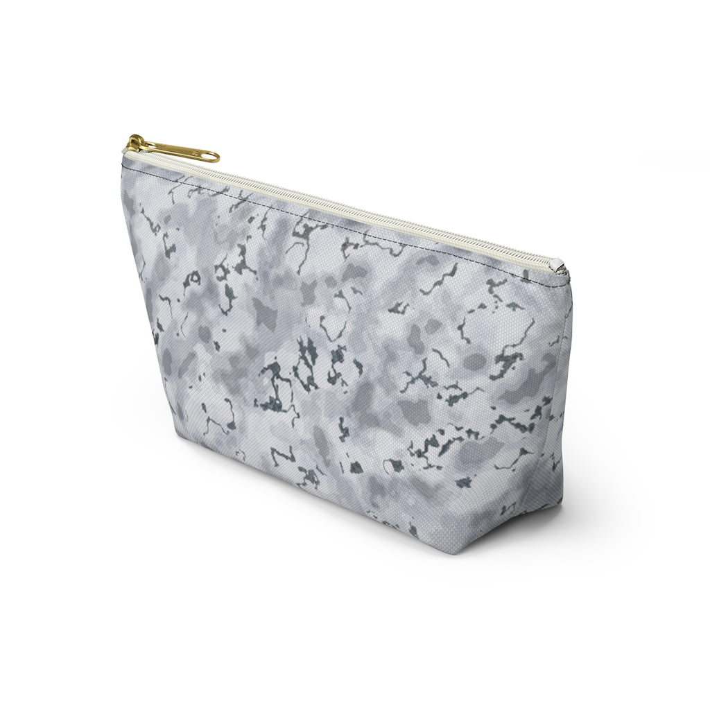 Carrara Marble Accessory Pouch w T-bottom in Gray