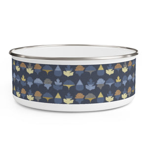 Frond Enamel Bowl in Indigo