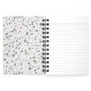 Glass Terrazzo Spiral Bound Journal in Gray