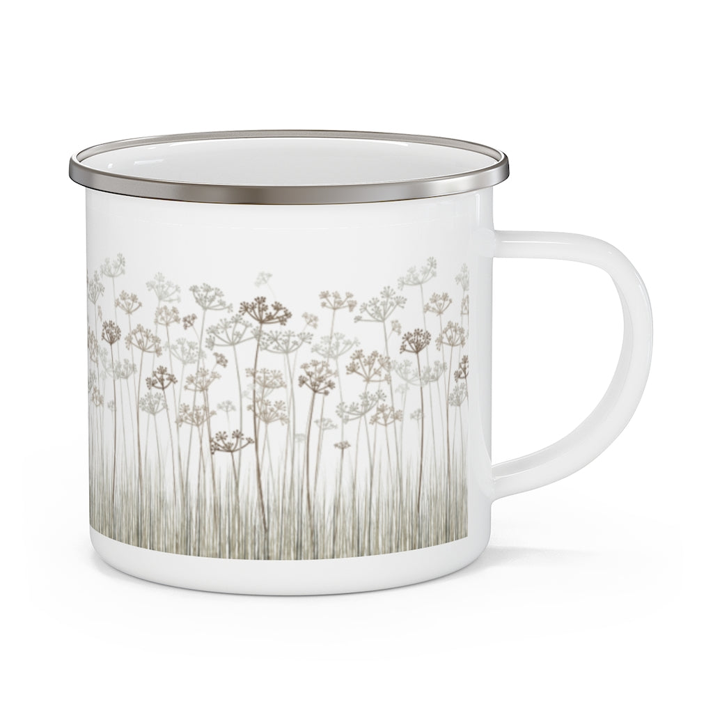 Message Code Enamel Mug in Gray