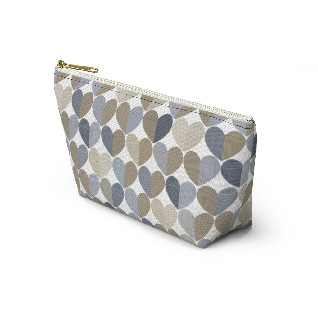 Love Accessory Pouch w T-bottom in Gray
