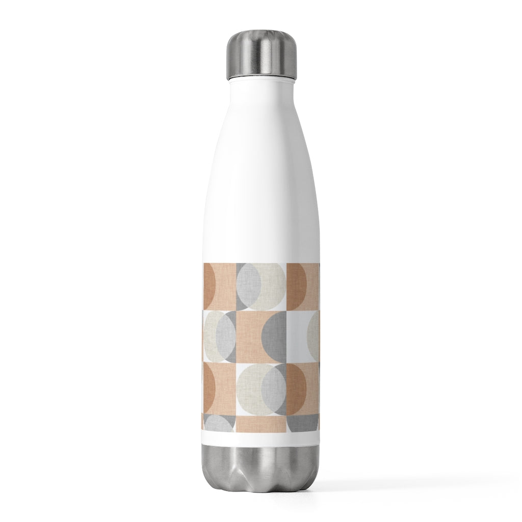 Semi Circle in Squares 20oz Insulated Bottle in Coral