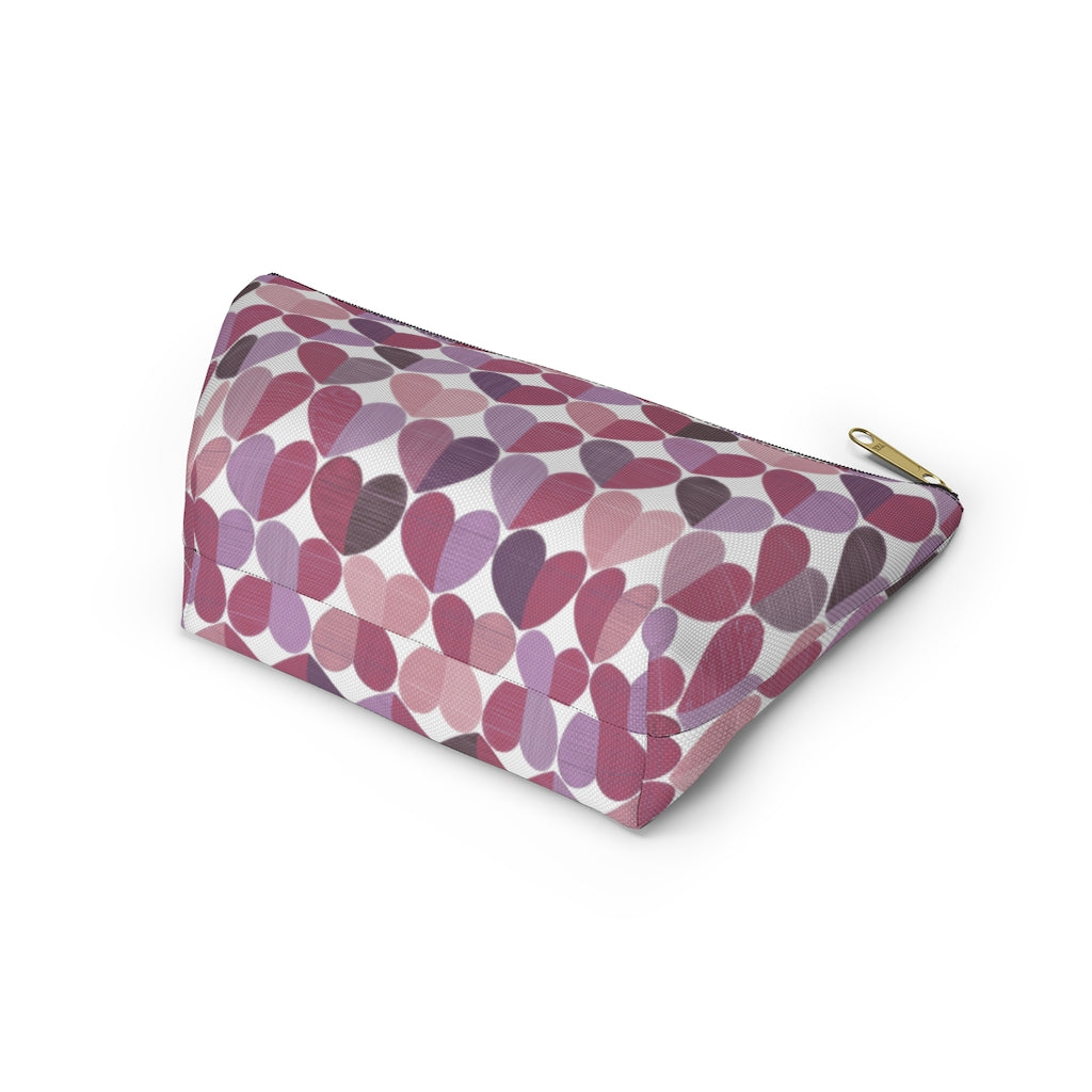 Love Accessory Pouch w T-bottom in Purple
