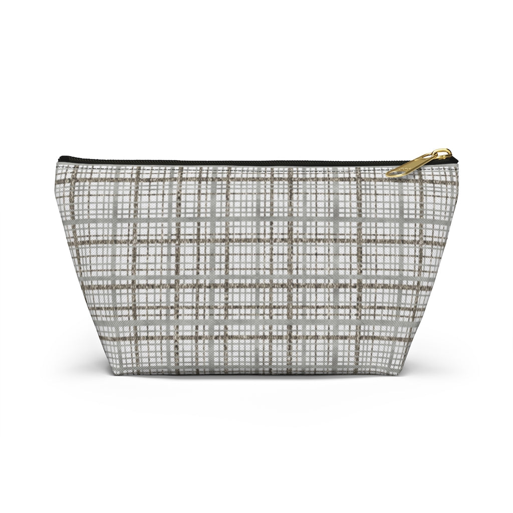 Rogers Tartan Accessory Pouch w T-bottom in Gray