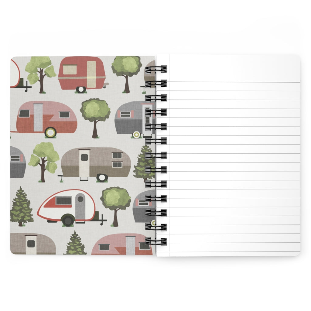 Teardrop Campers Spiral Bound Journal in Pink