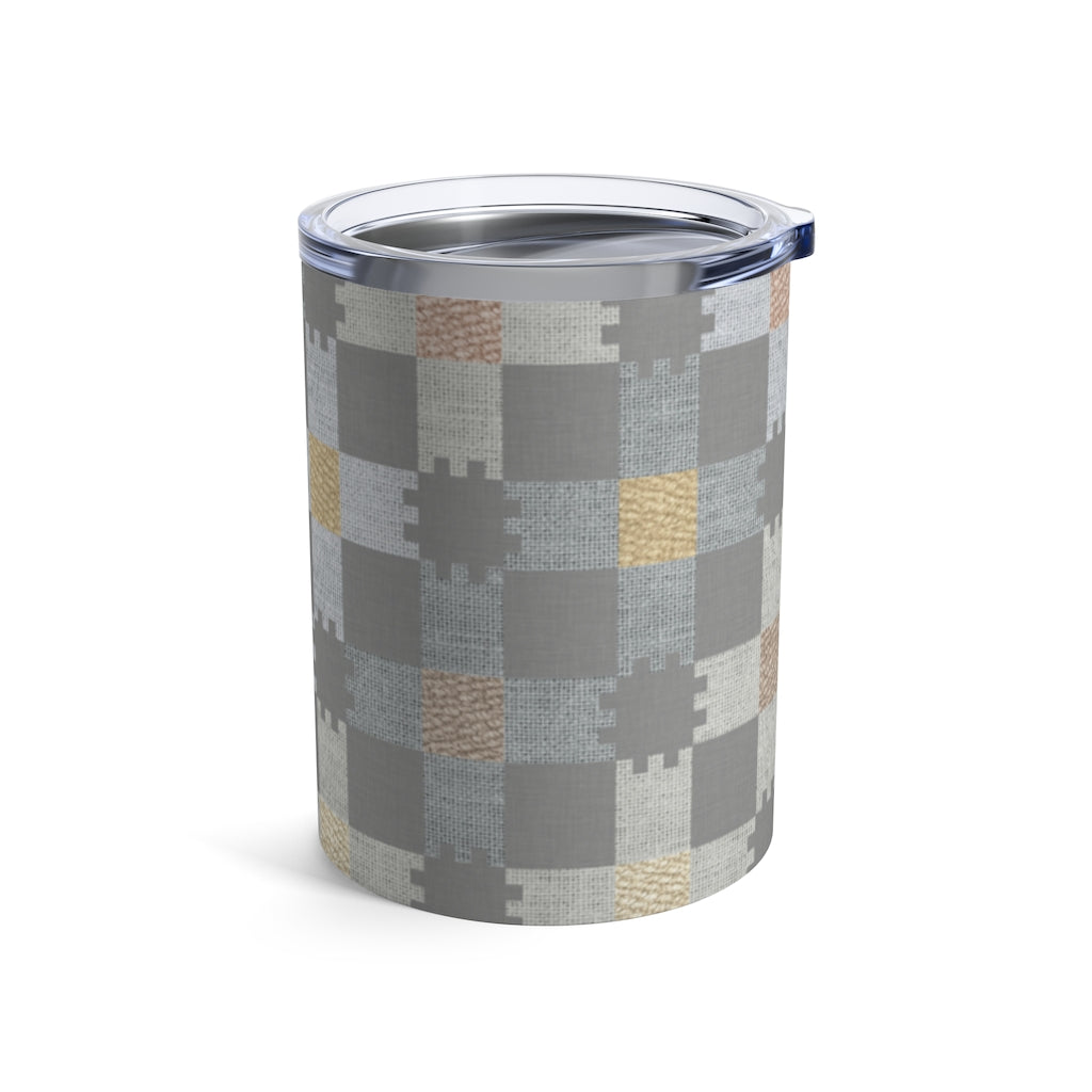 Plaid Check Tumbler in Gray