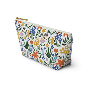 Field of Flowers Accessory Pouch w T-bottom