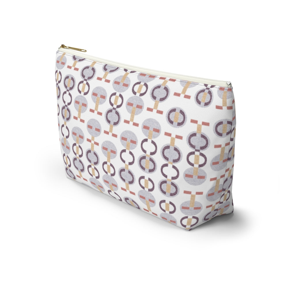 Telegraph Code Accessory Pouch w T-bottom in Purple