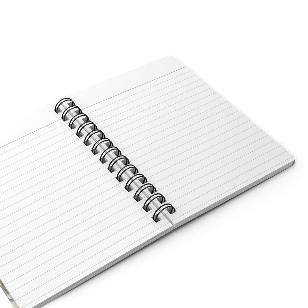 Cotton Spiral Bound Journal in Aqua