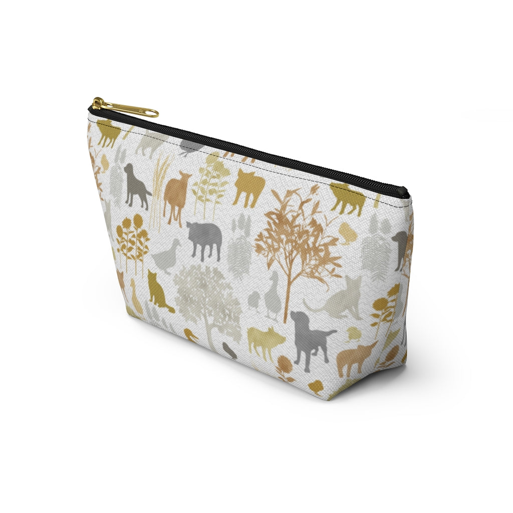 On the Farm Accessory Pouch w T-bottom in Gold