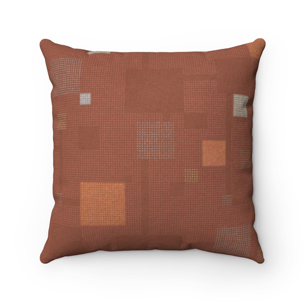 Block Party Square Throw Pillow in Red