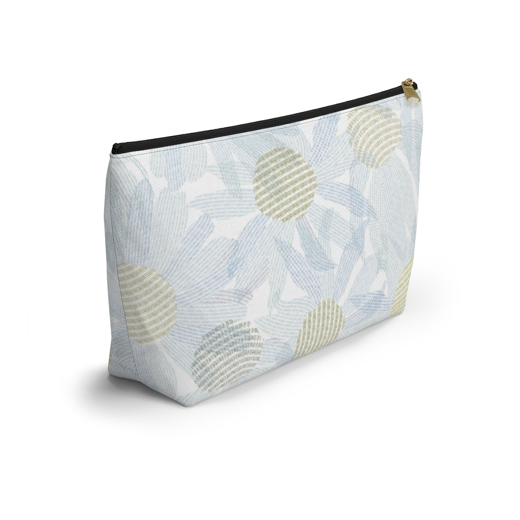 Daisy Chain Code Accessory Pouch w T-bottom in Blue