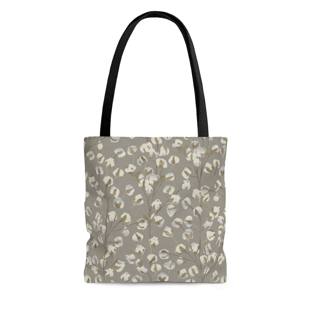 Cotton Branch Tote Bag in Brown
