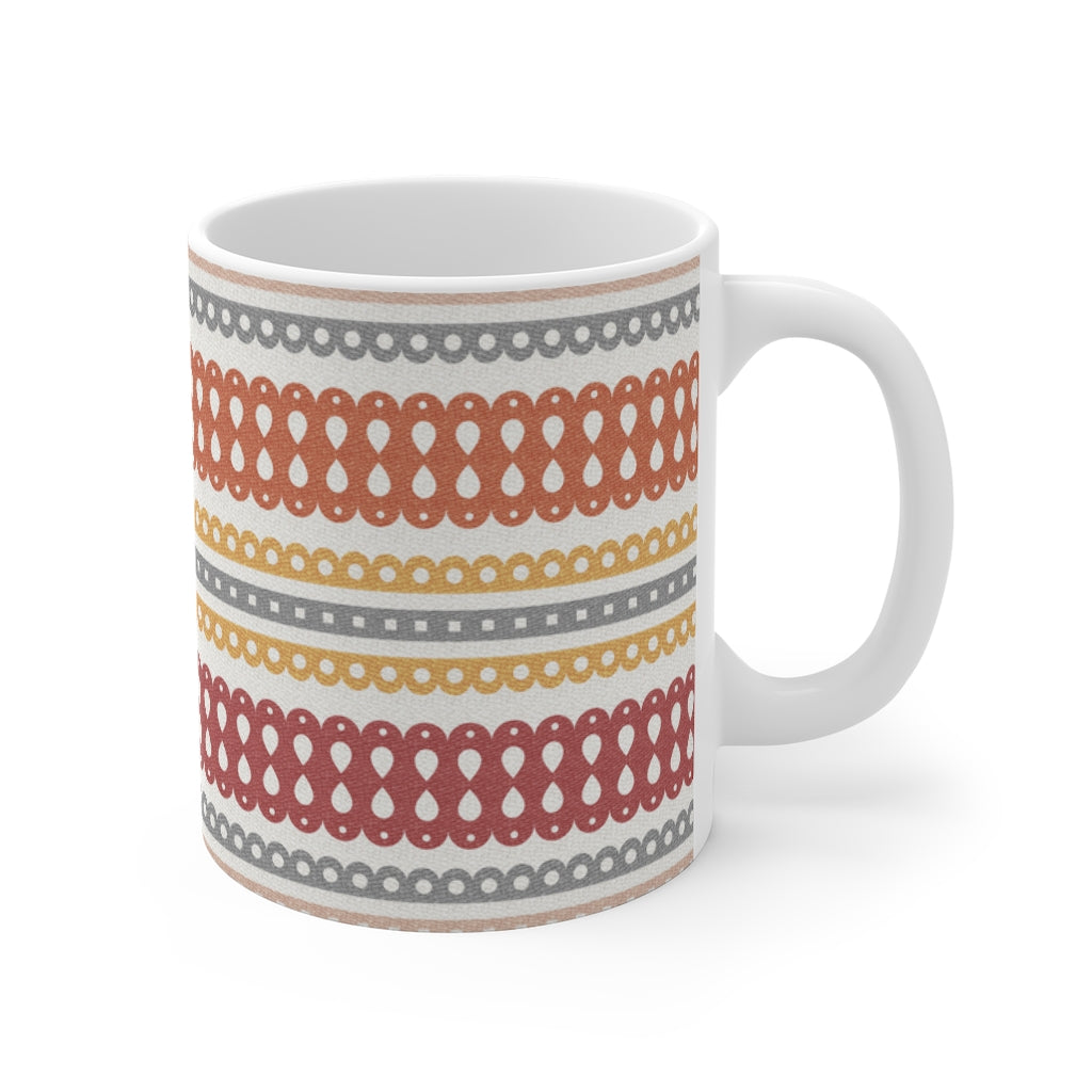 Ribbon Candy Mug in Red