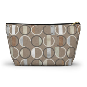 Journey Code Accessory Pouch w T-bottom in Brown