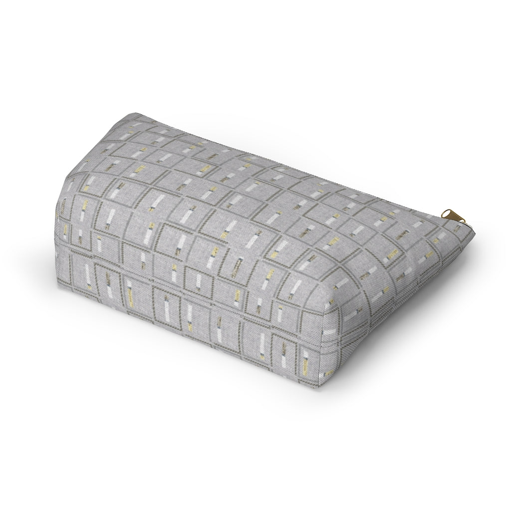 Pencil to Paper Accessory Pouch w T-bottom in Gray