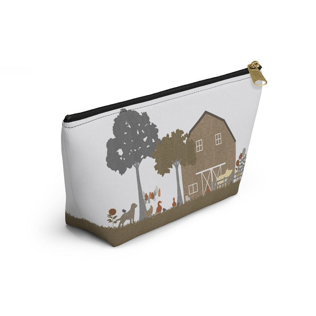 Barnyard Fun Accessory Pouch w T-bottom in Brown
